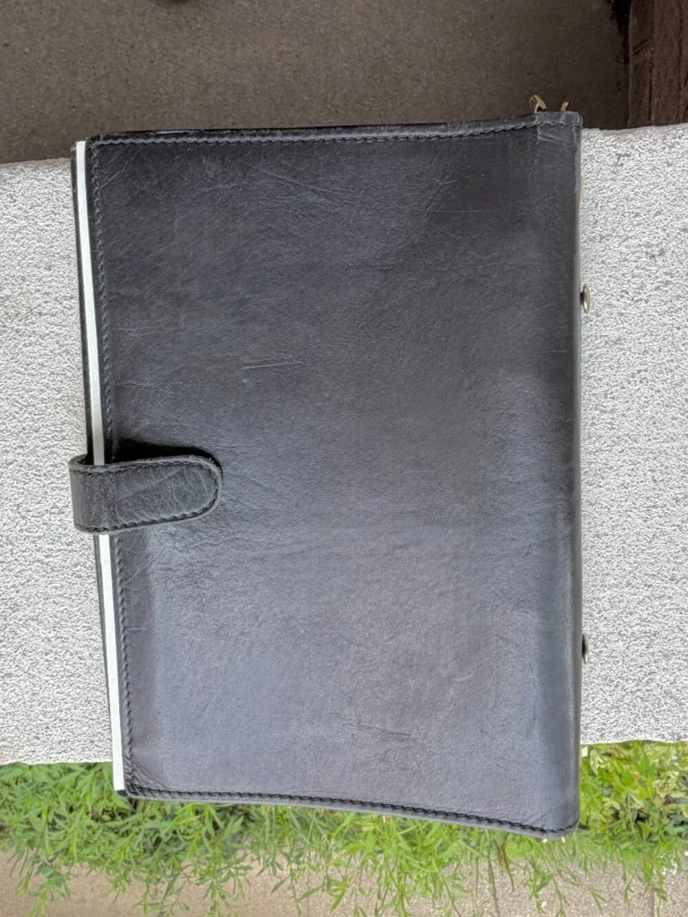 COACH Vintage Organizer Planner 6-Ring Refillable Binder Journal Black Notebook
